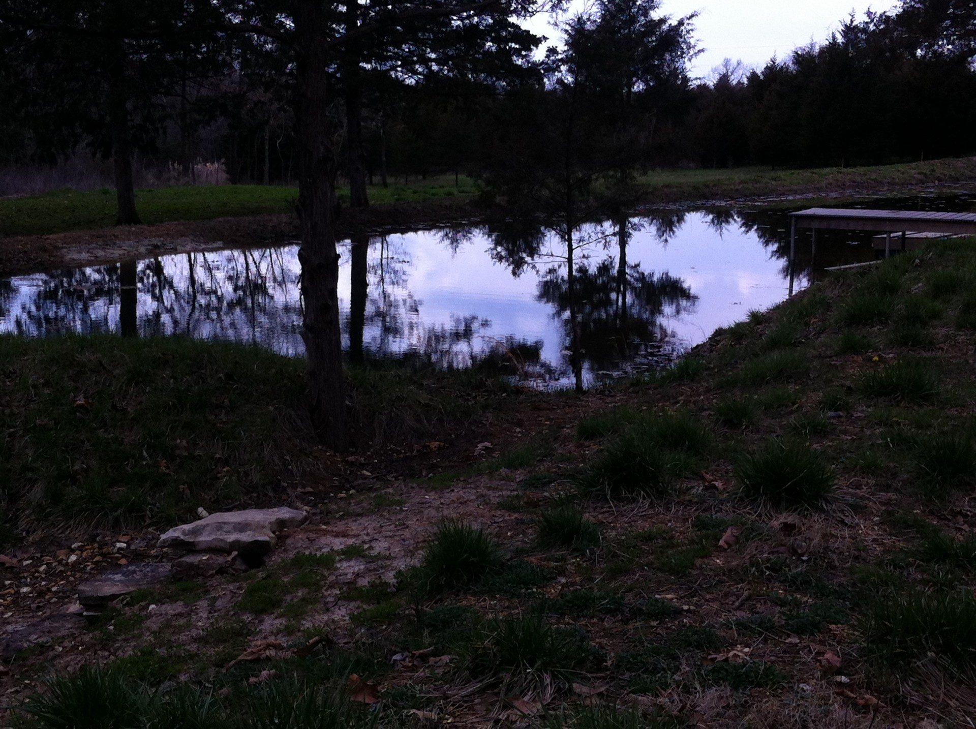 pond sunset dusk free photo