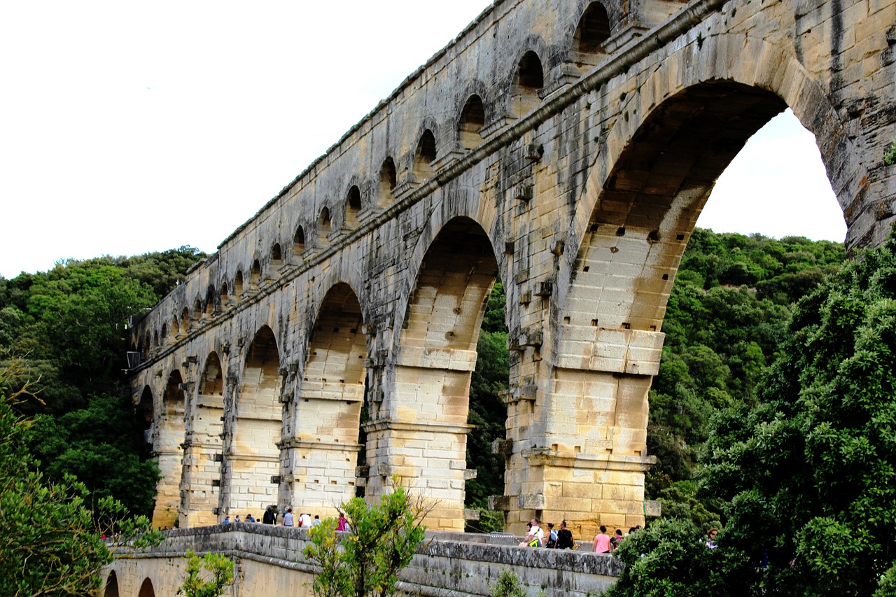 pont du gard roman bridge heritage free photo