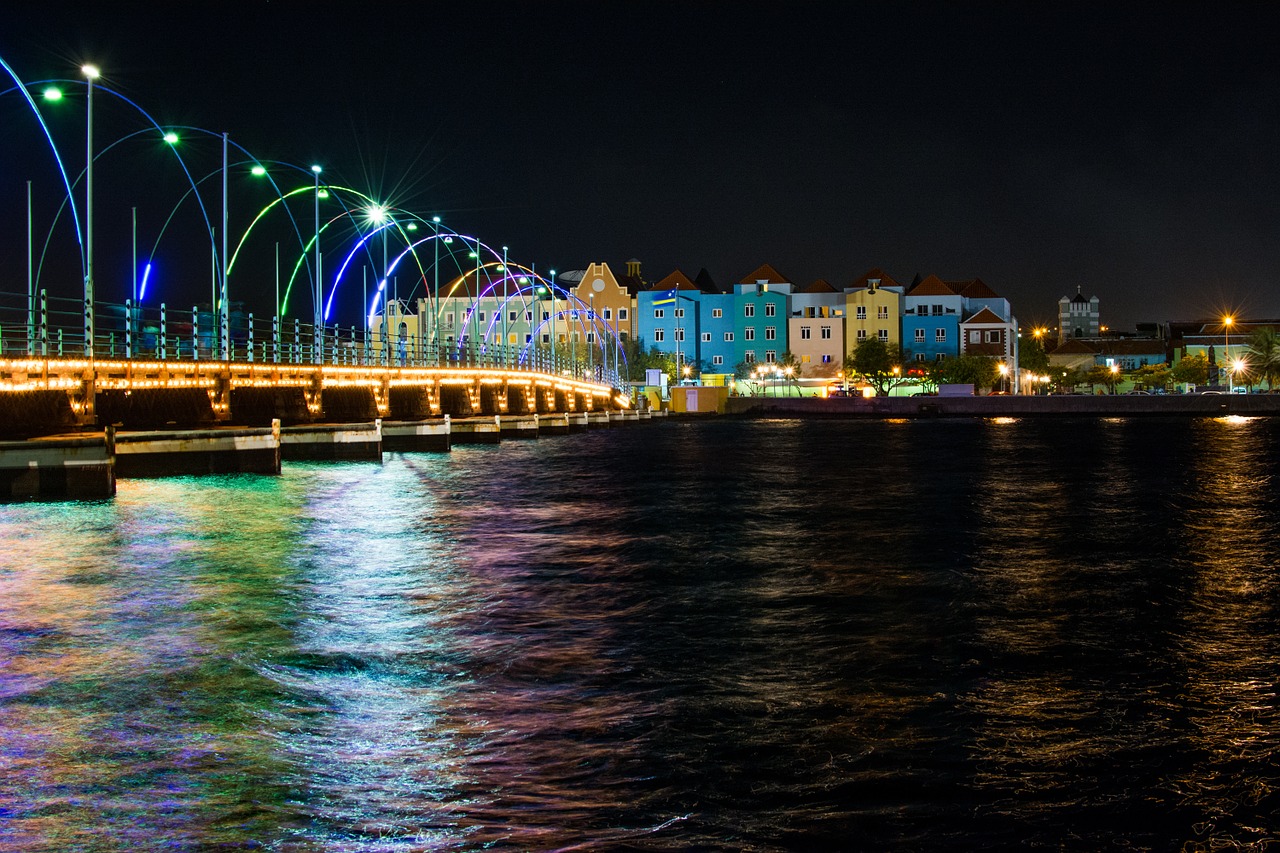 pontjesbrug bridge lights free photo