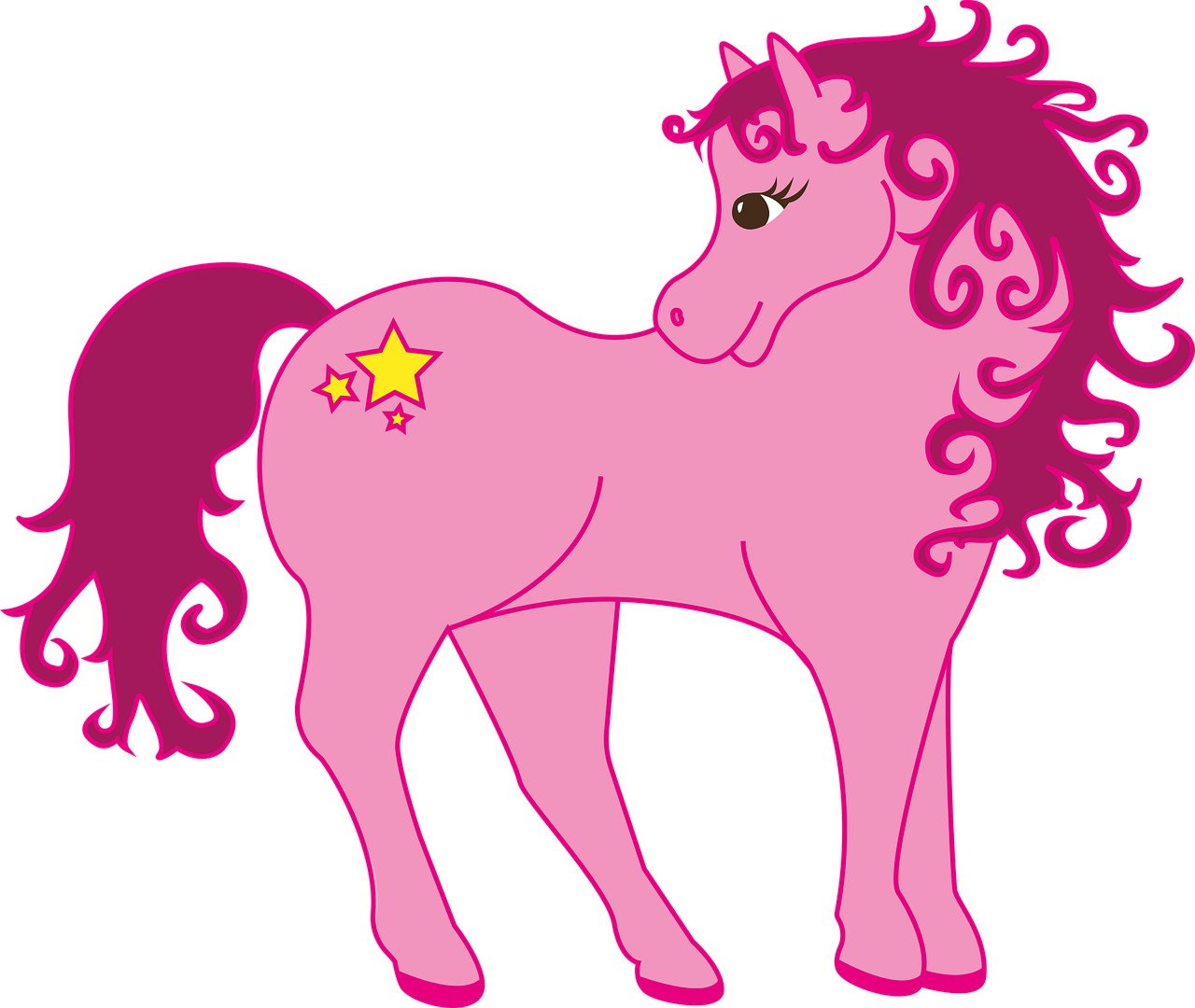 pony horse pink free photo