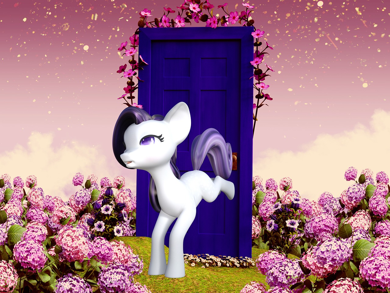 pony kick open door free photo