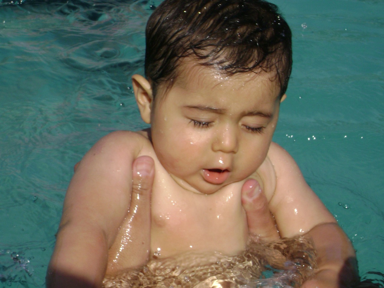 pool child holiday free photo