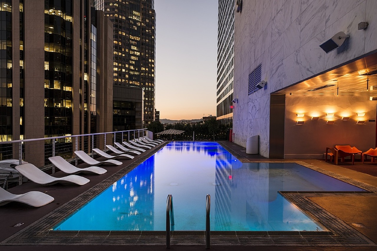 pool swimming rooftop free photo