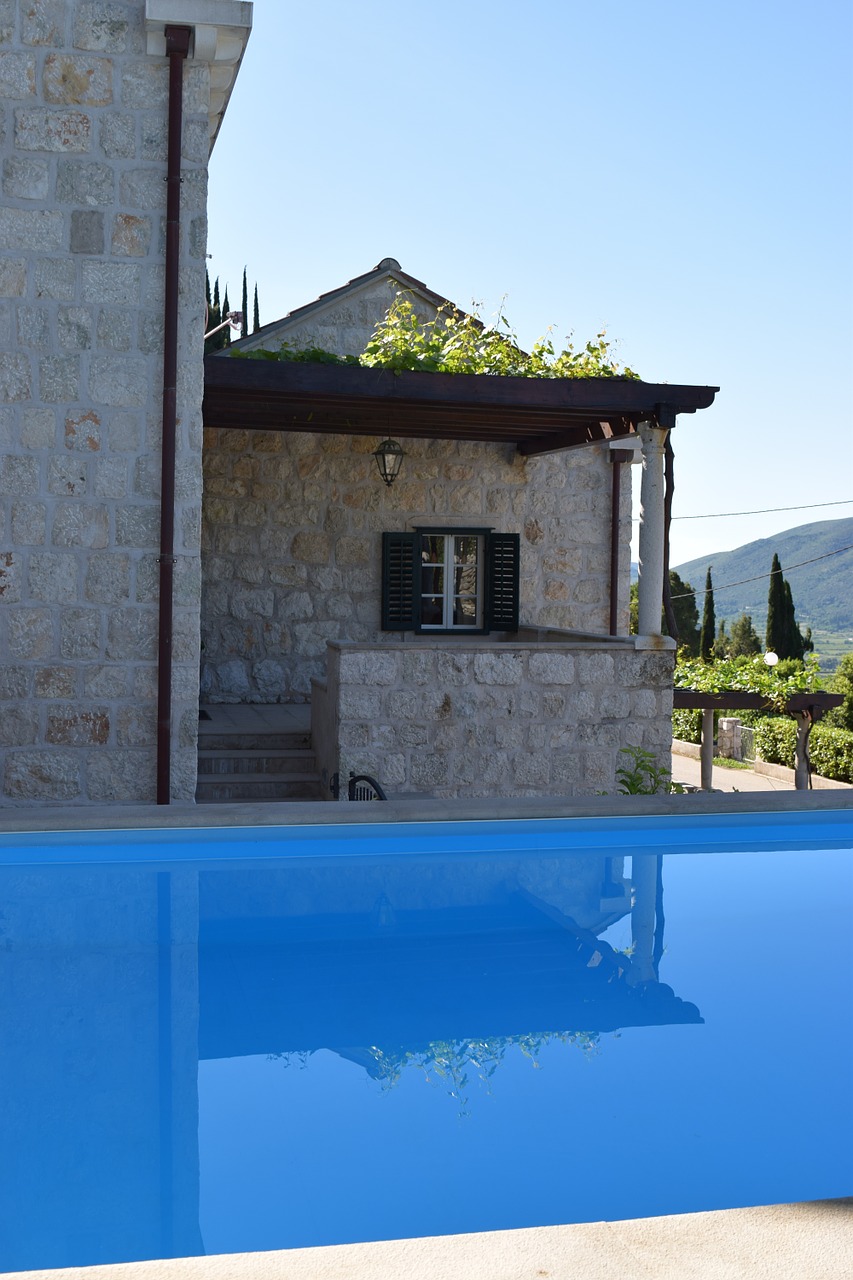 pool croatia blue free photo