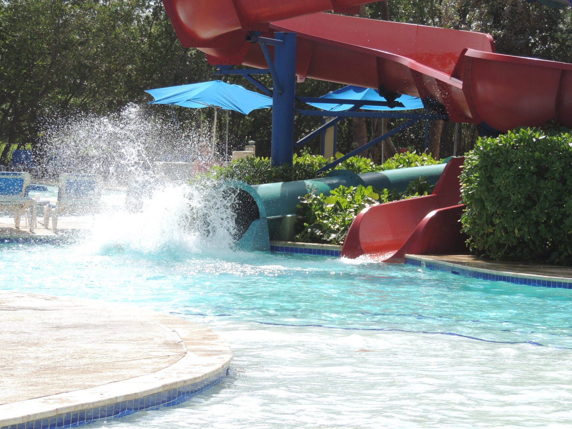 pool resort slide free photo