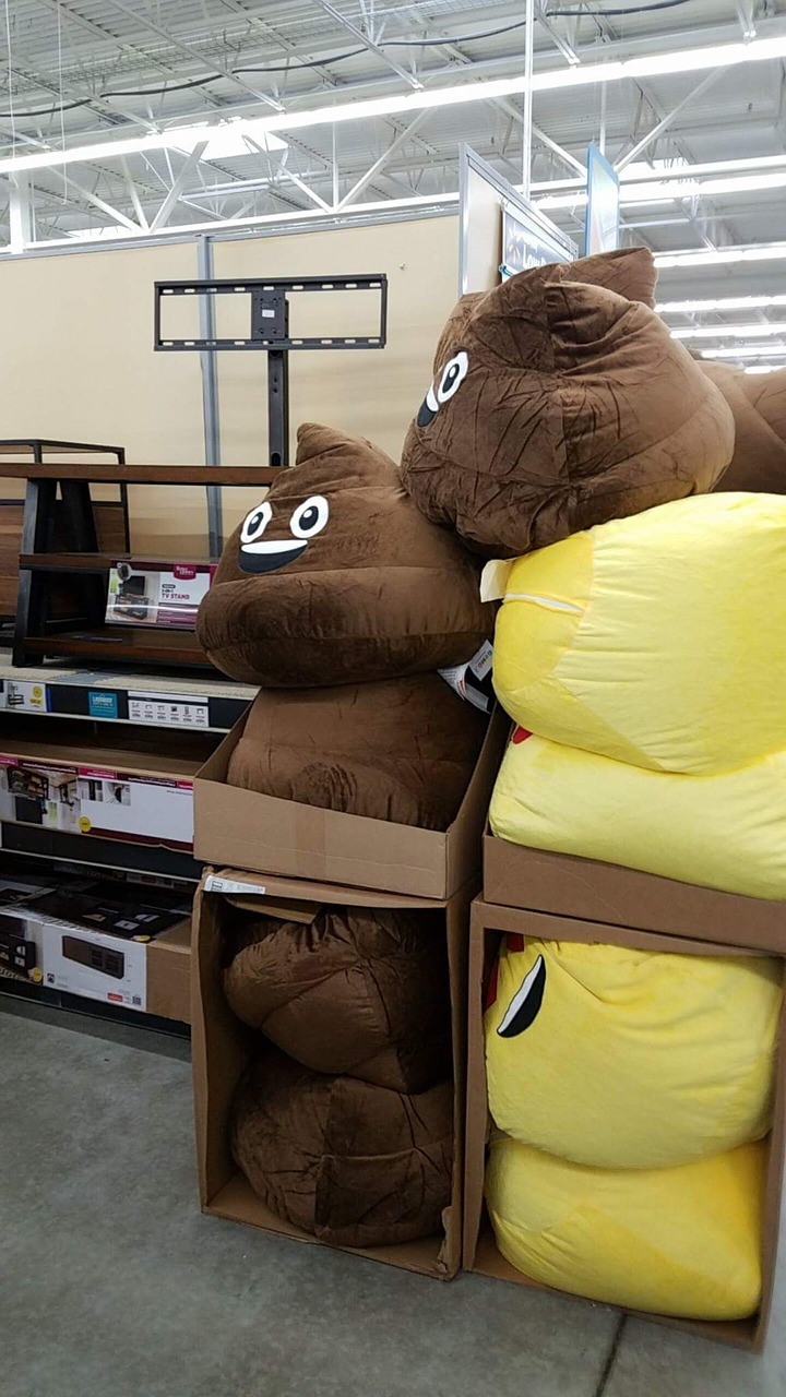 Giant shop poop pillow