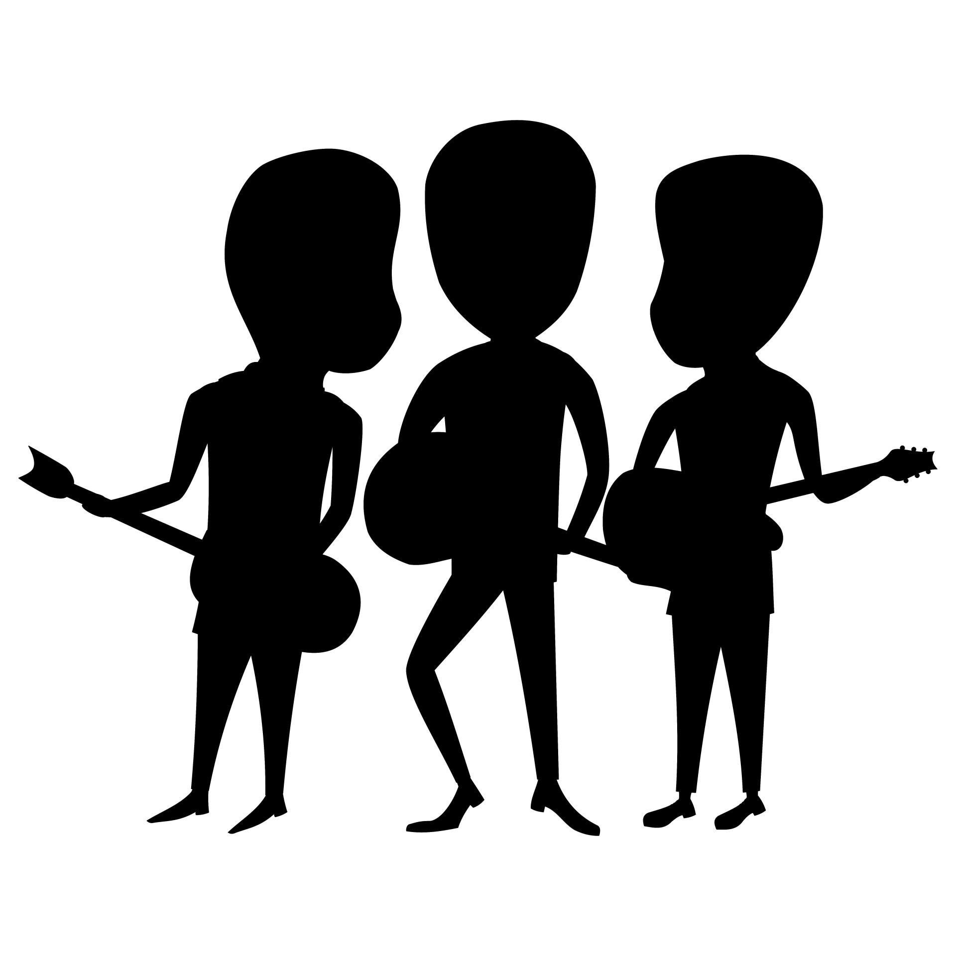 silhouette pop band rock free photo