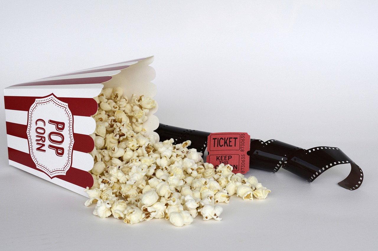 popcorn cinema ticket free photo