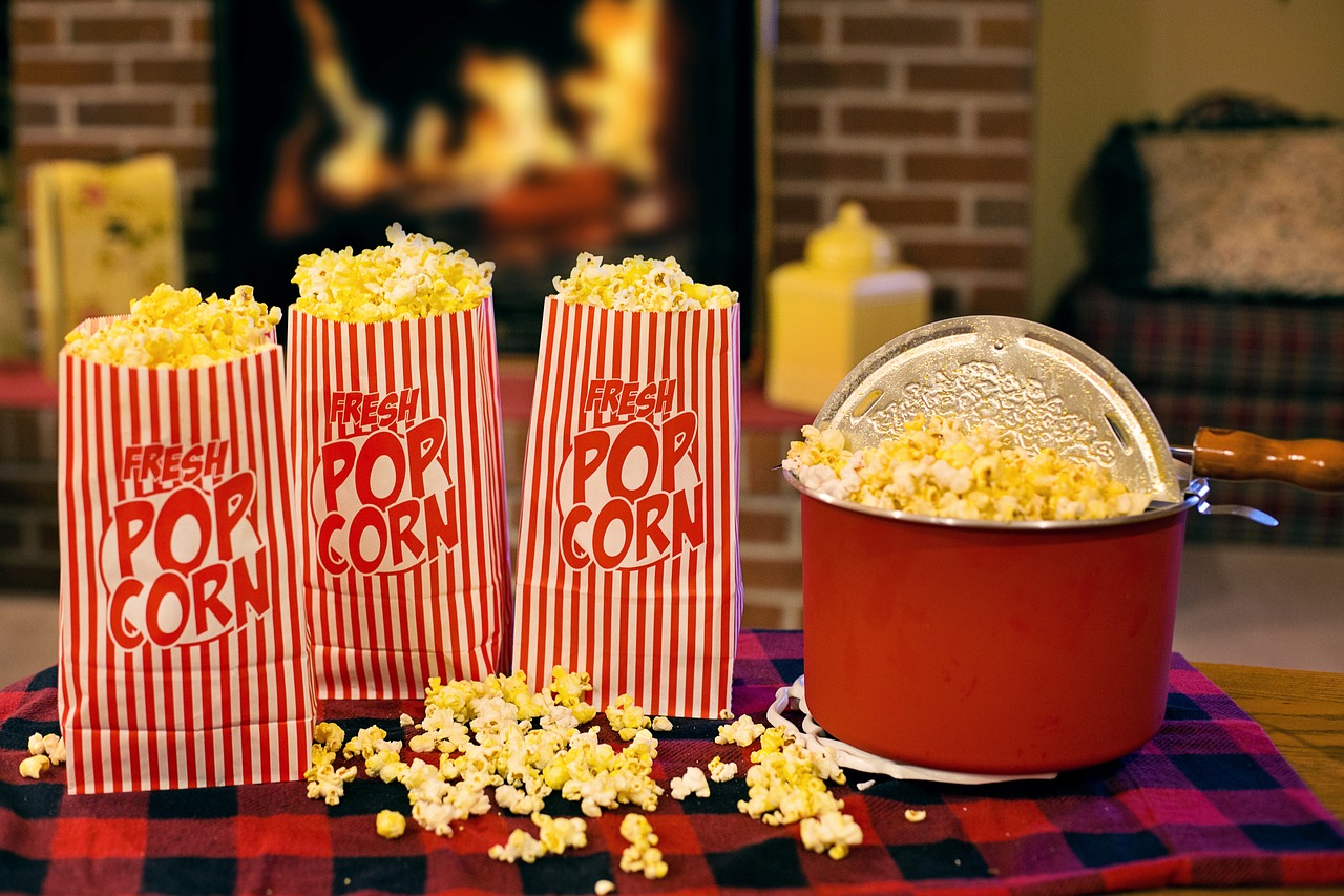 popcorn  movie time  snack free photo