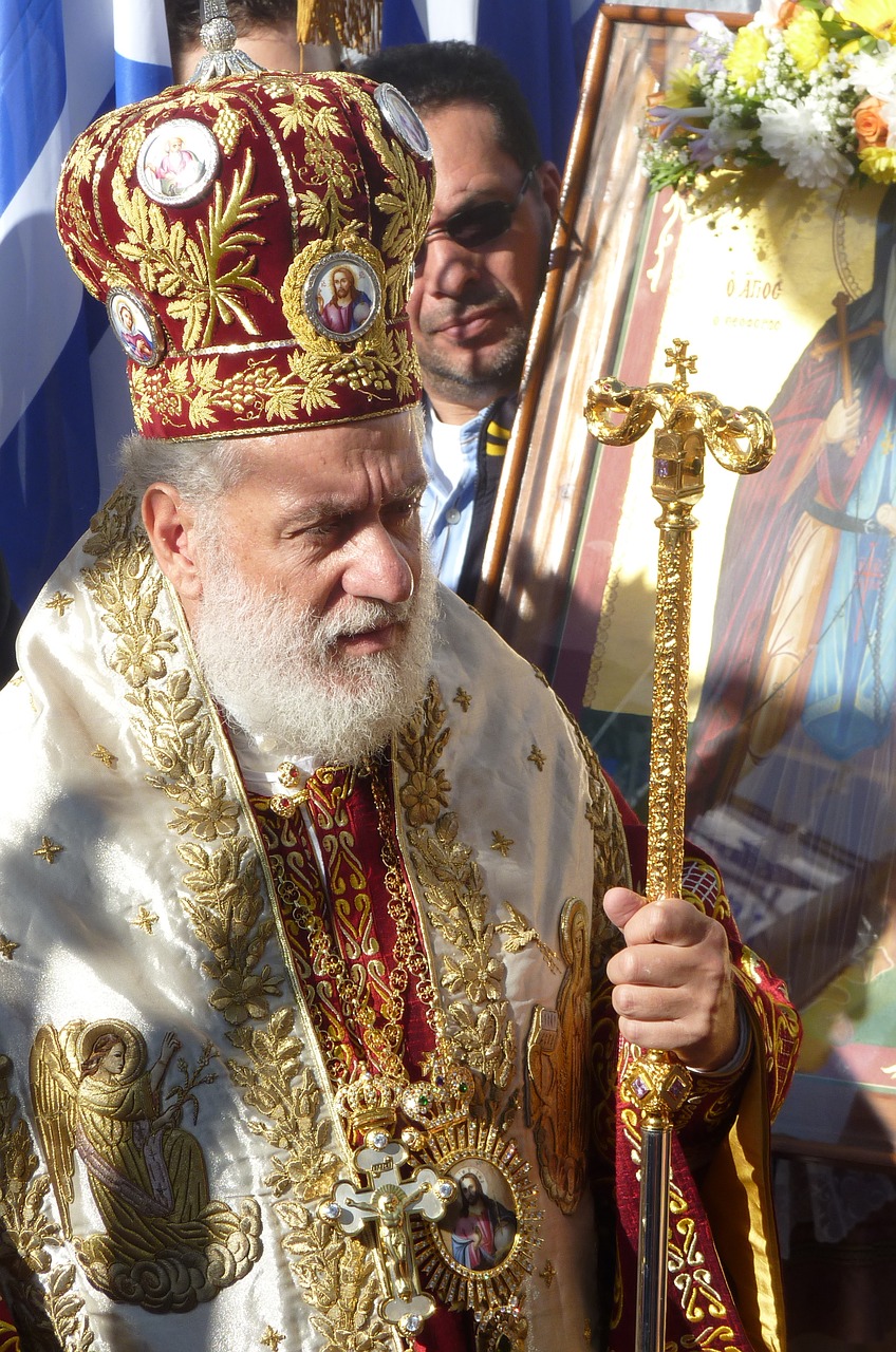 pope  procession  greece free photo