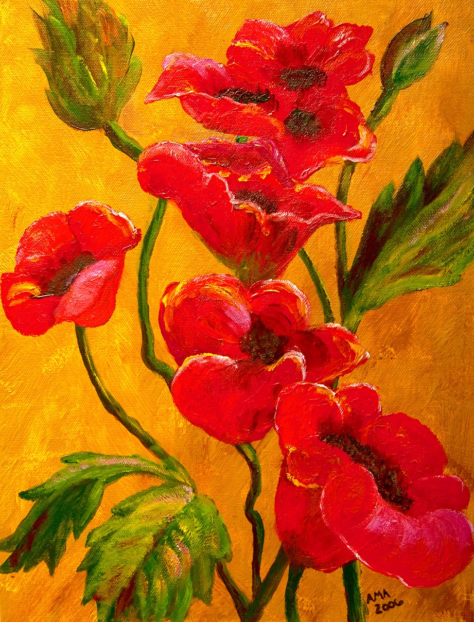poppies poppy painting free photo