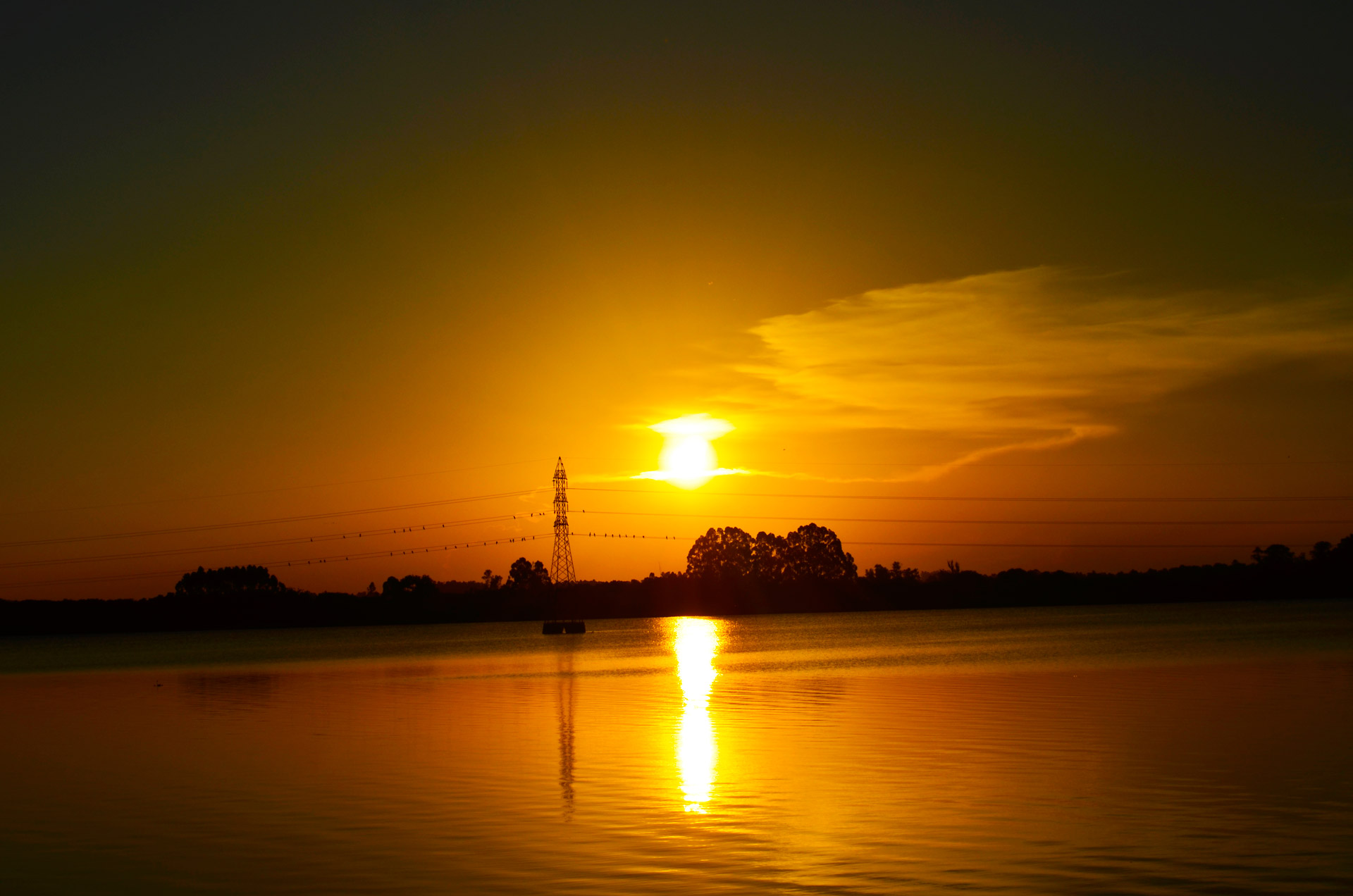sunset lago dourado santa cruz do sul free photo