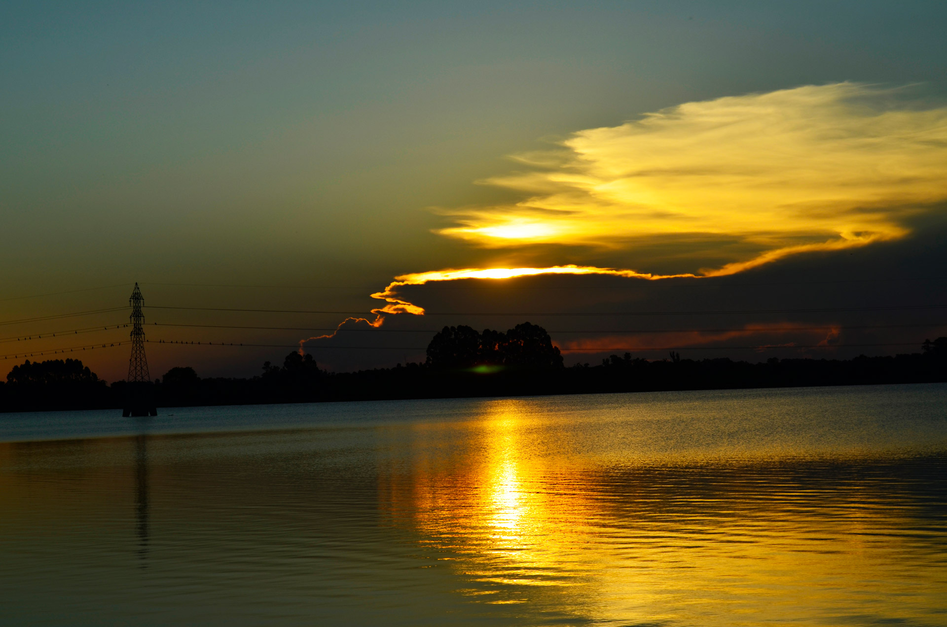 sunset lago dourado santa cruz do sul free photo