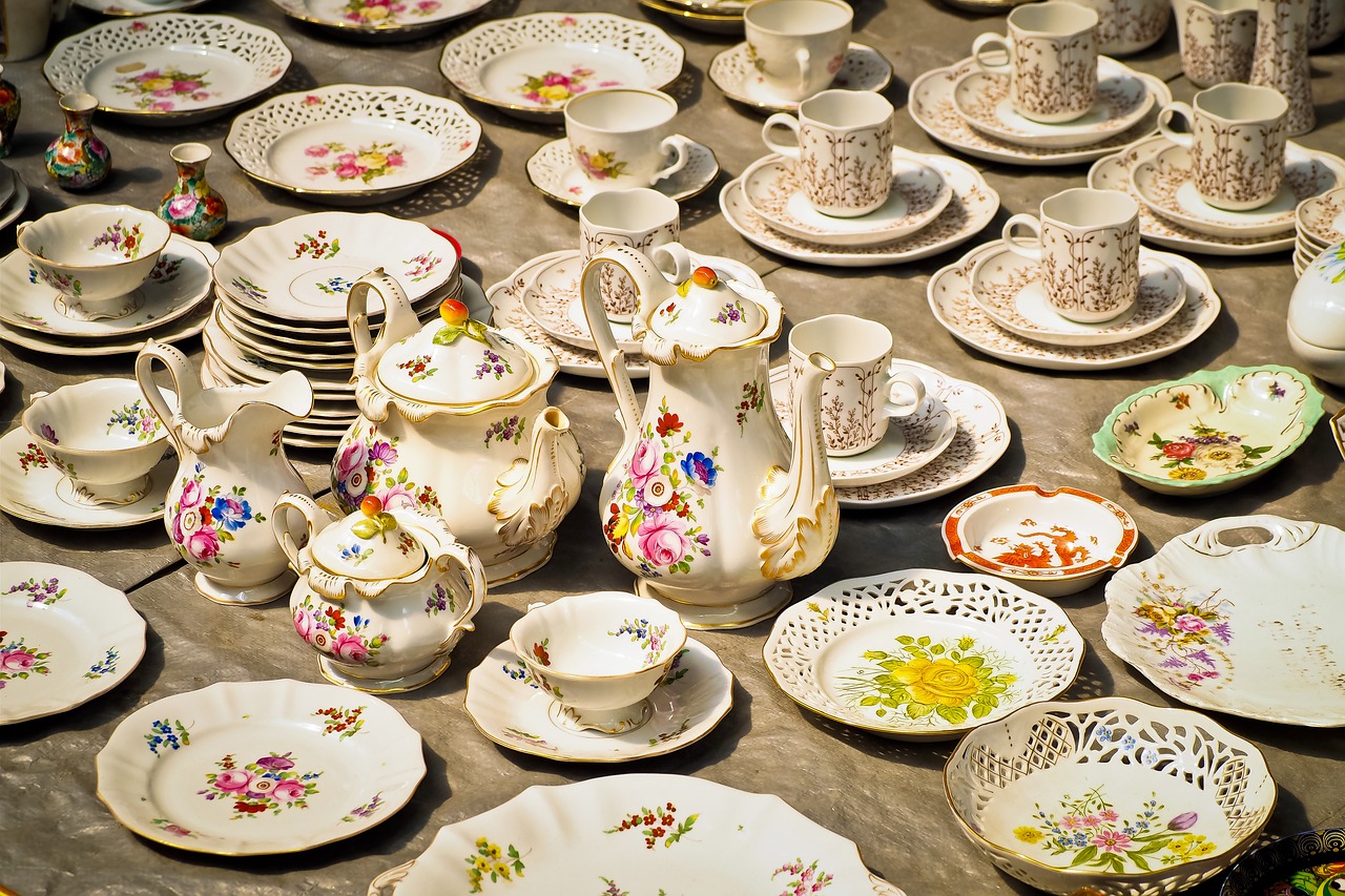 porcelain  coffee service  tableware free photo
