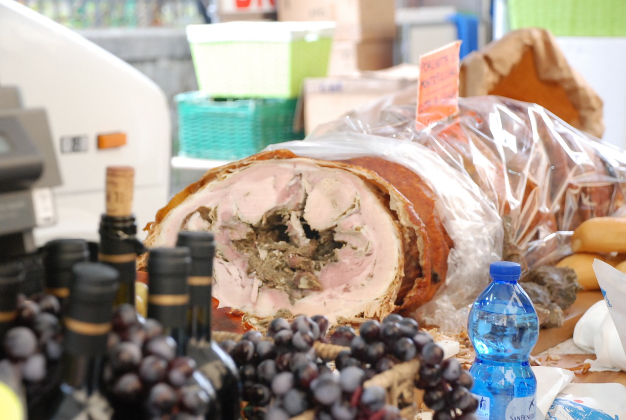 porchetta wine tuscany free photo