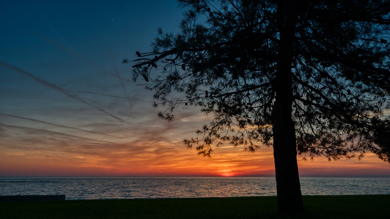 porec  croatia  dusk free photo