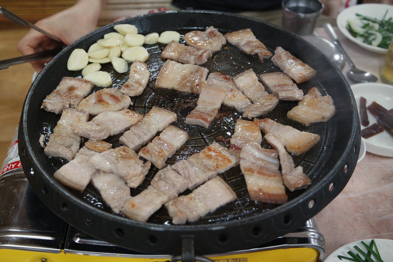 pork korean food food free photo