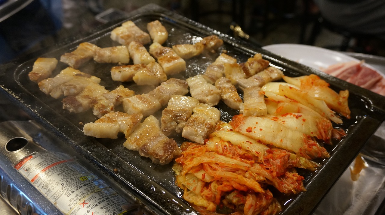 pork kimchi meat free photo