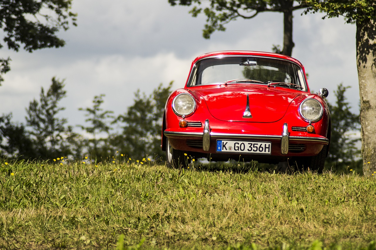 porsche red car free photo