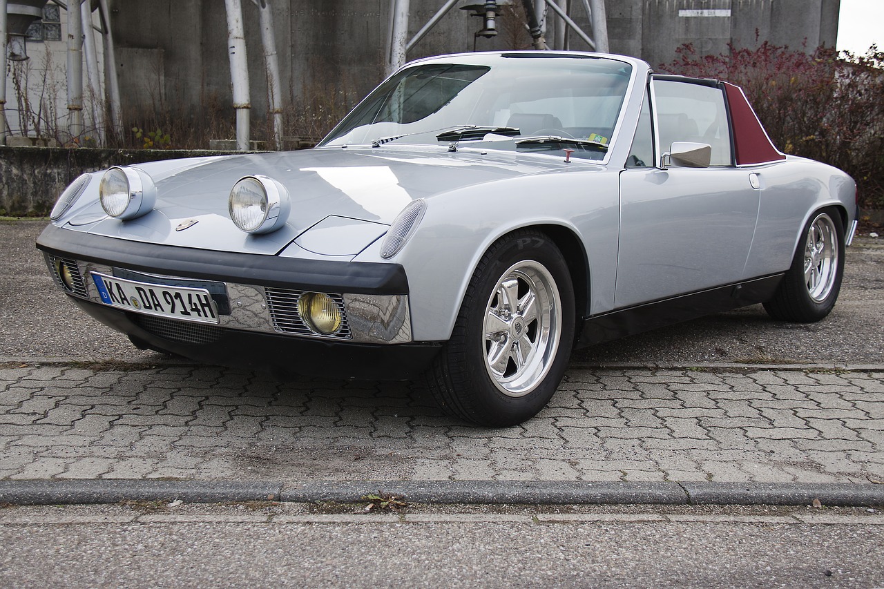 porsche 914 silver free photo