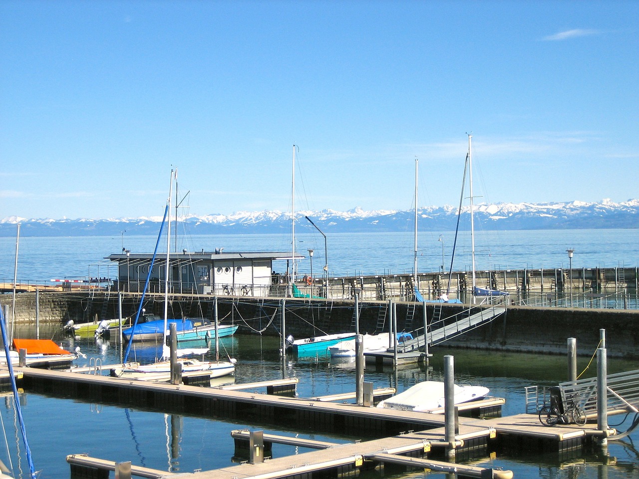 port lake constance alpine free photo