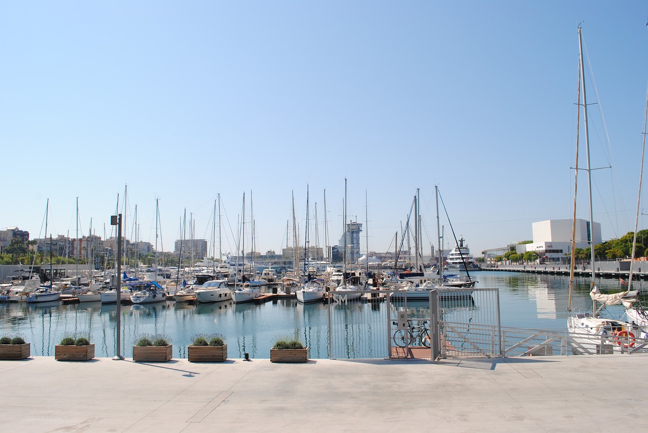 port barcelona water free photo