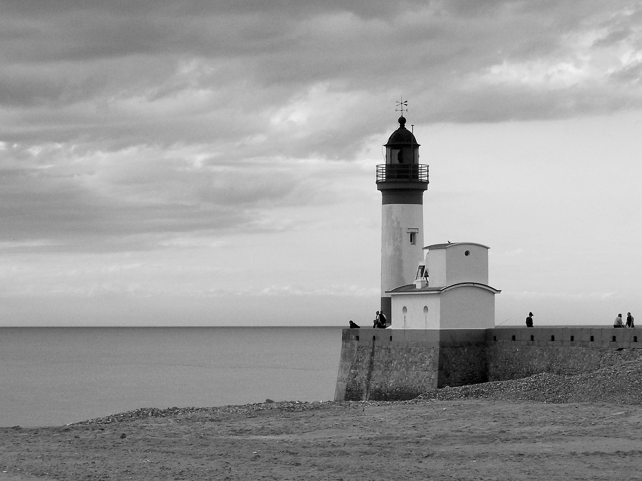 port lighthouse sea free photo