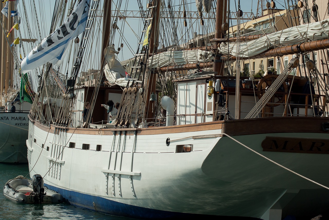 port sailboats boats free photo