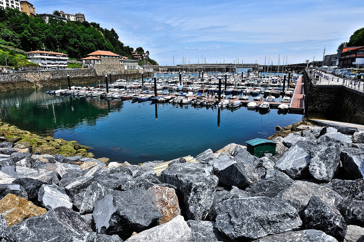 port sea boats free photo