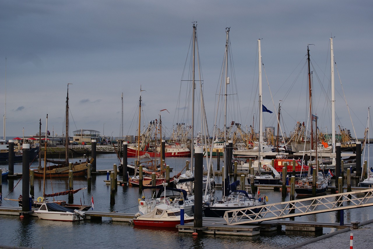 port wadden sea boats free photo