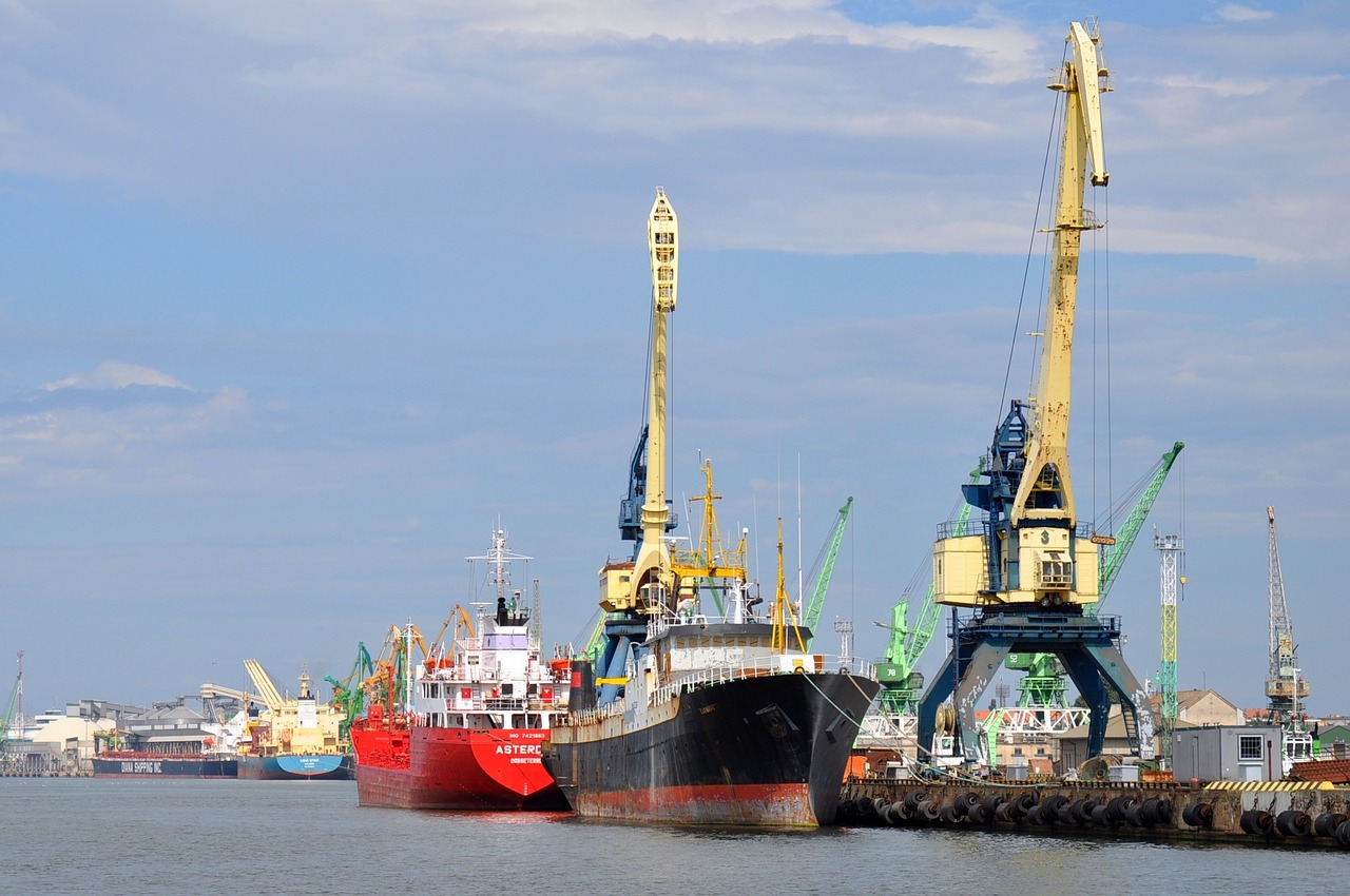port ships baltic states free photo