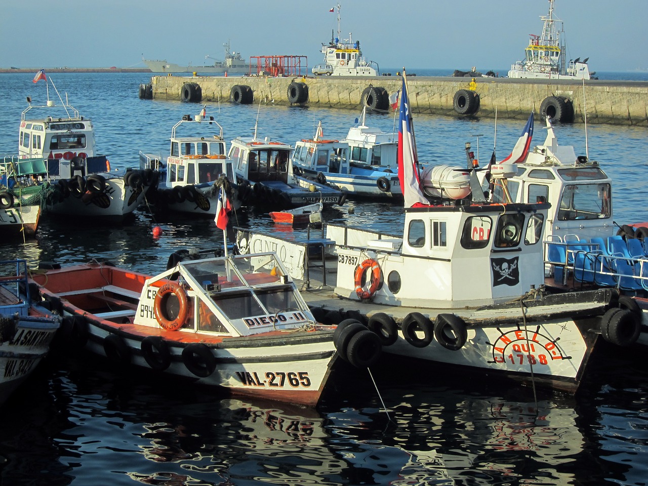 port boat sea free photo