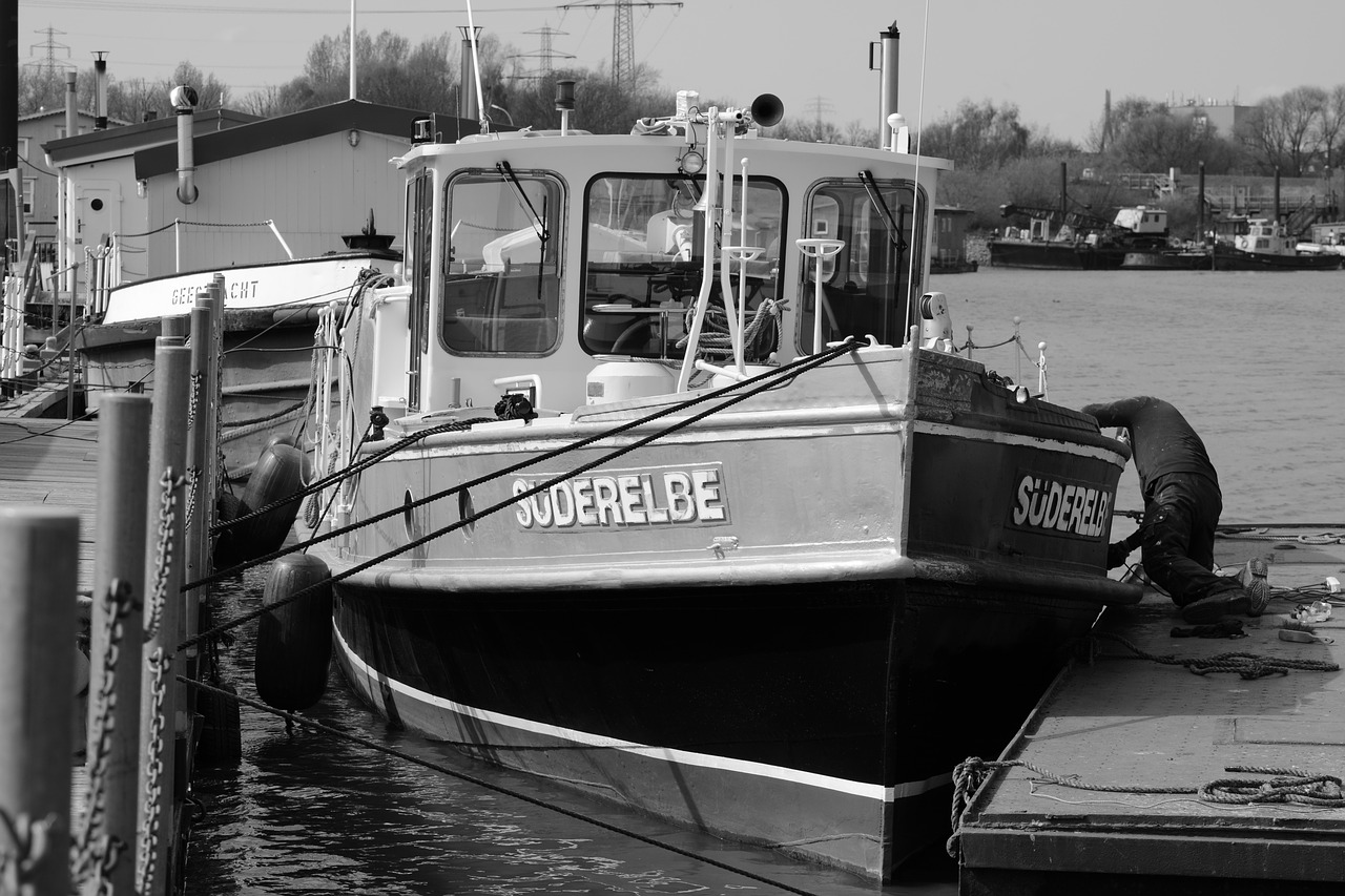 port hamburg barge free photo