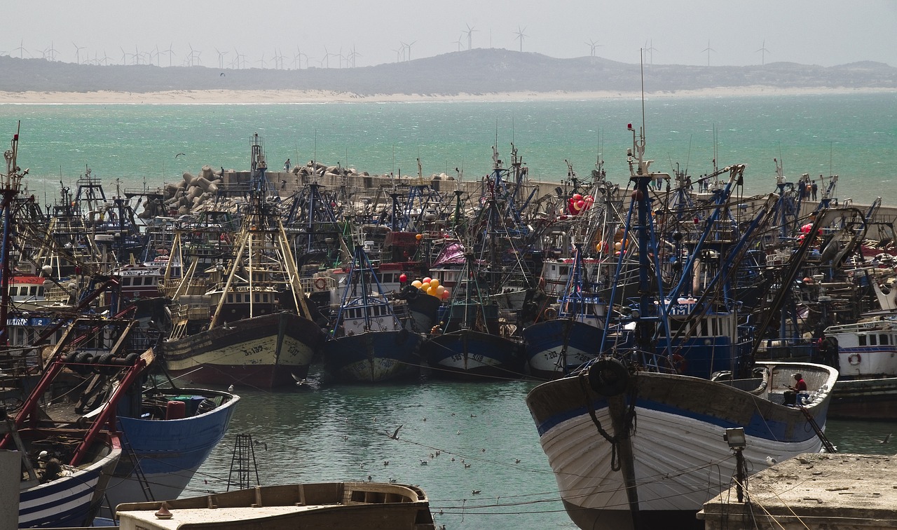 port fishing boats morocco free photo