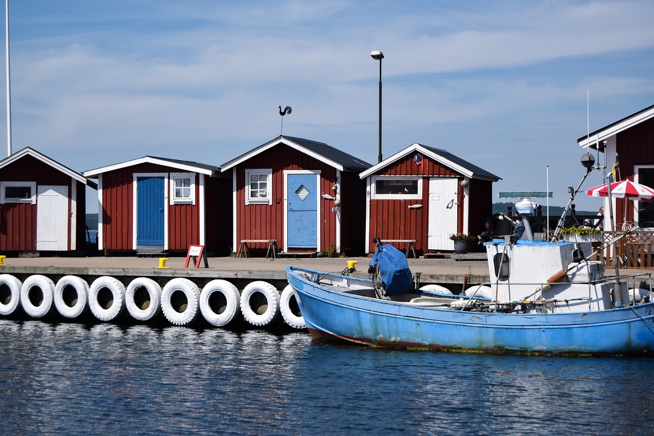 port boat sea free photo