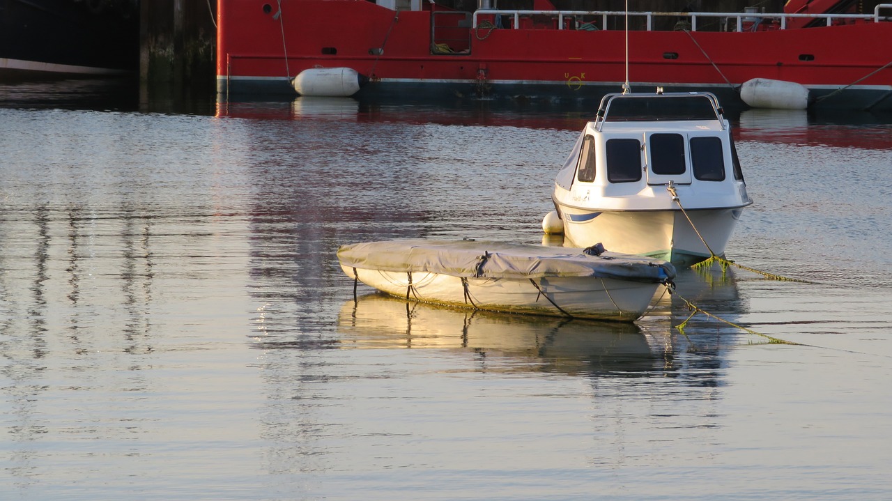 port boats evening free photo