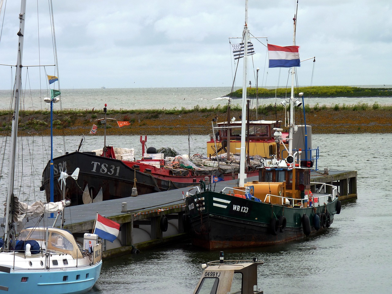 port ship wadden sea free photo