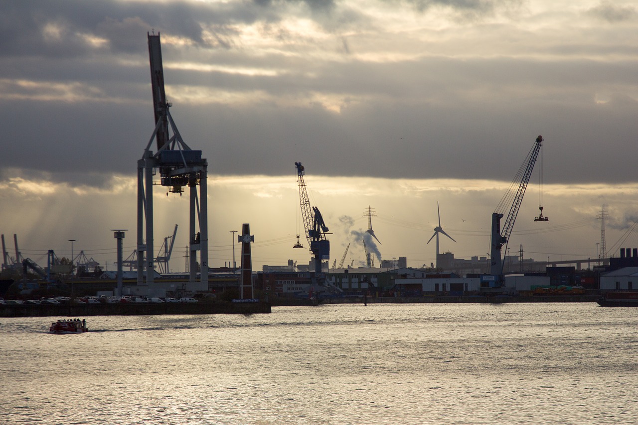 port light abendstimmung free photo