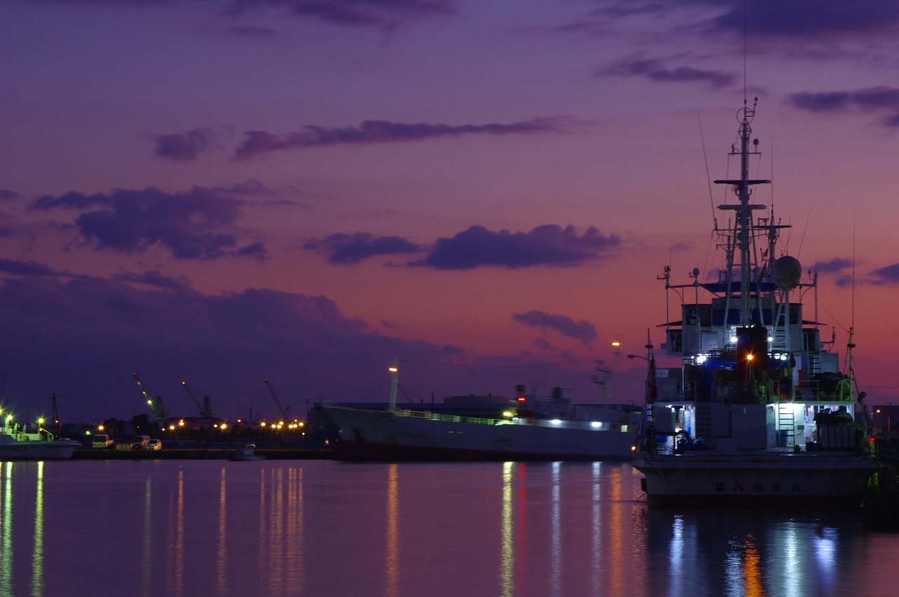 port sea japan free photo