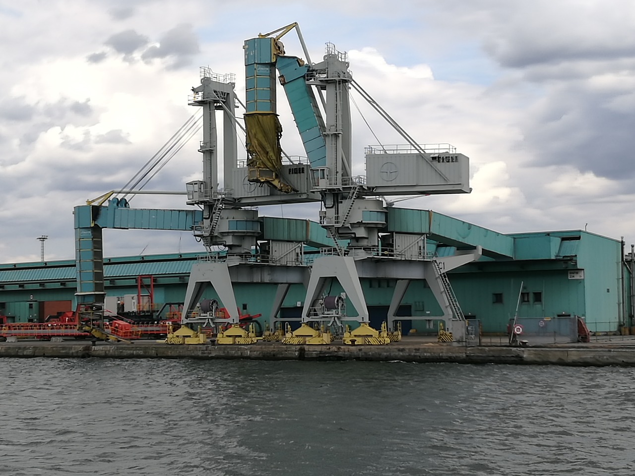 port crane harbour cranes free photo