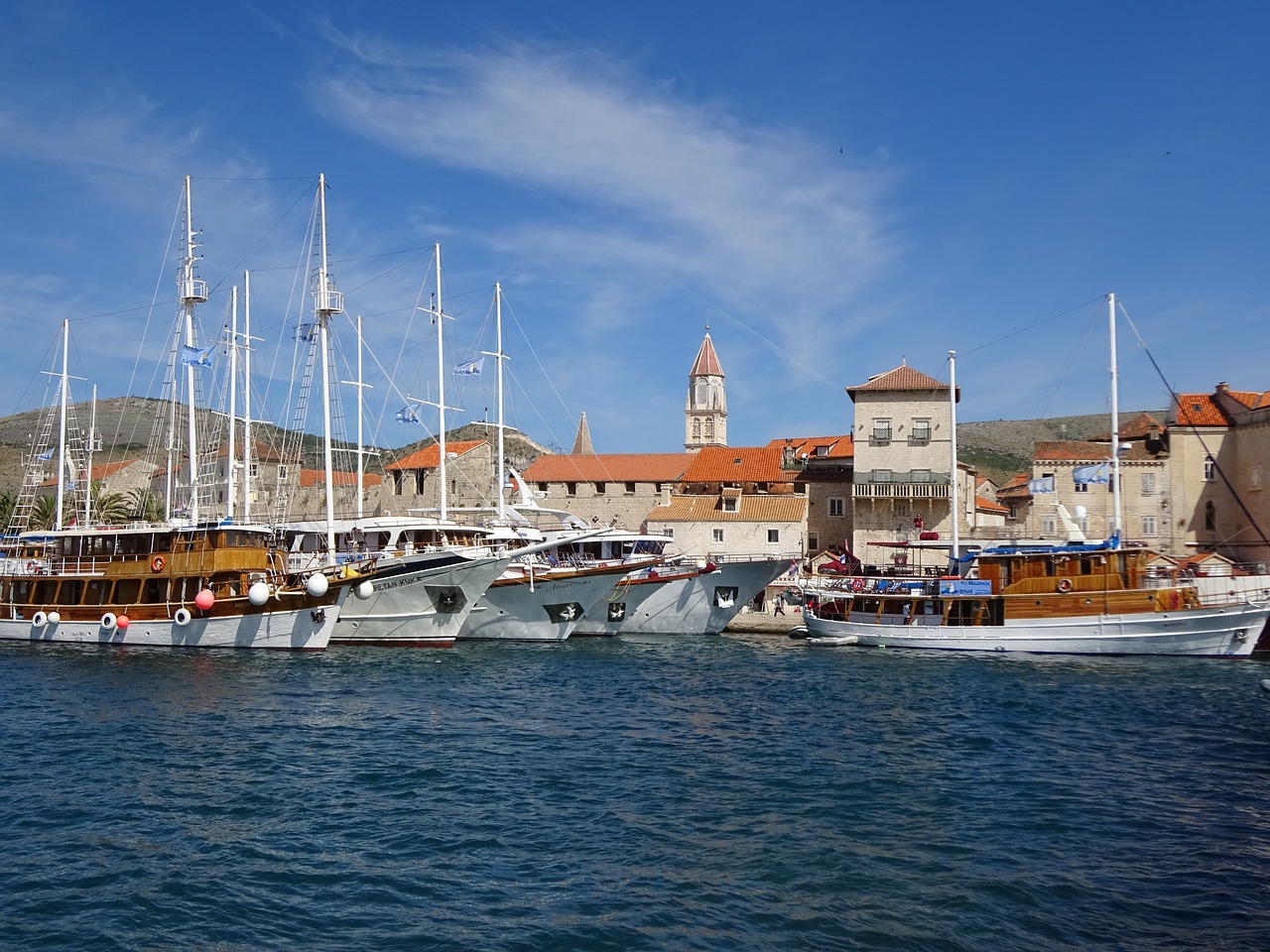 port sea ships free photo