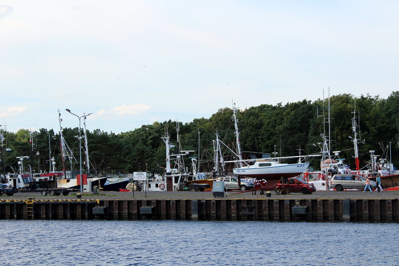 port sea ships free photo