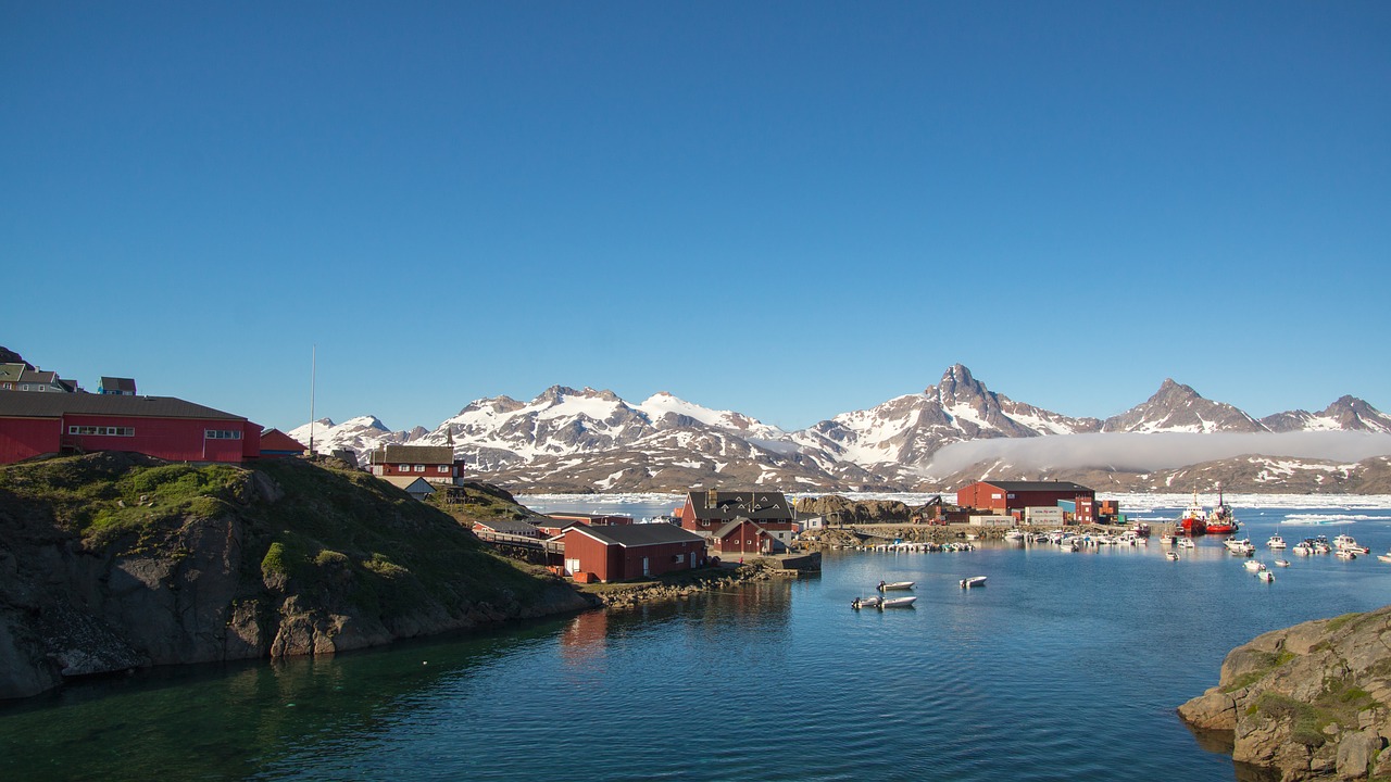 port harbor greenland free photo