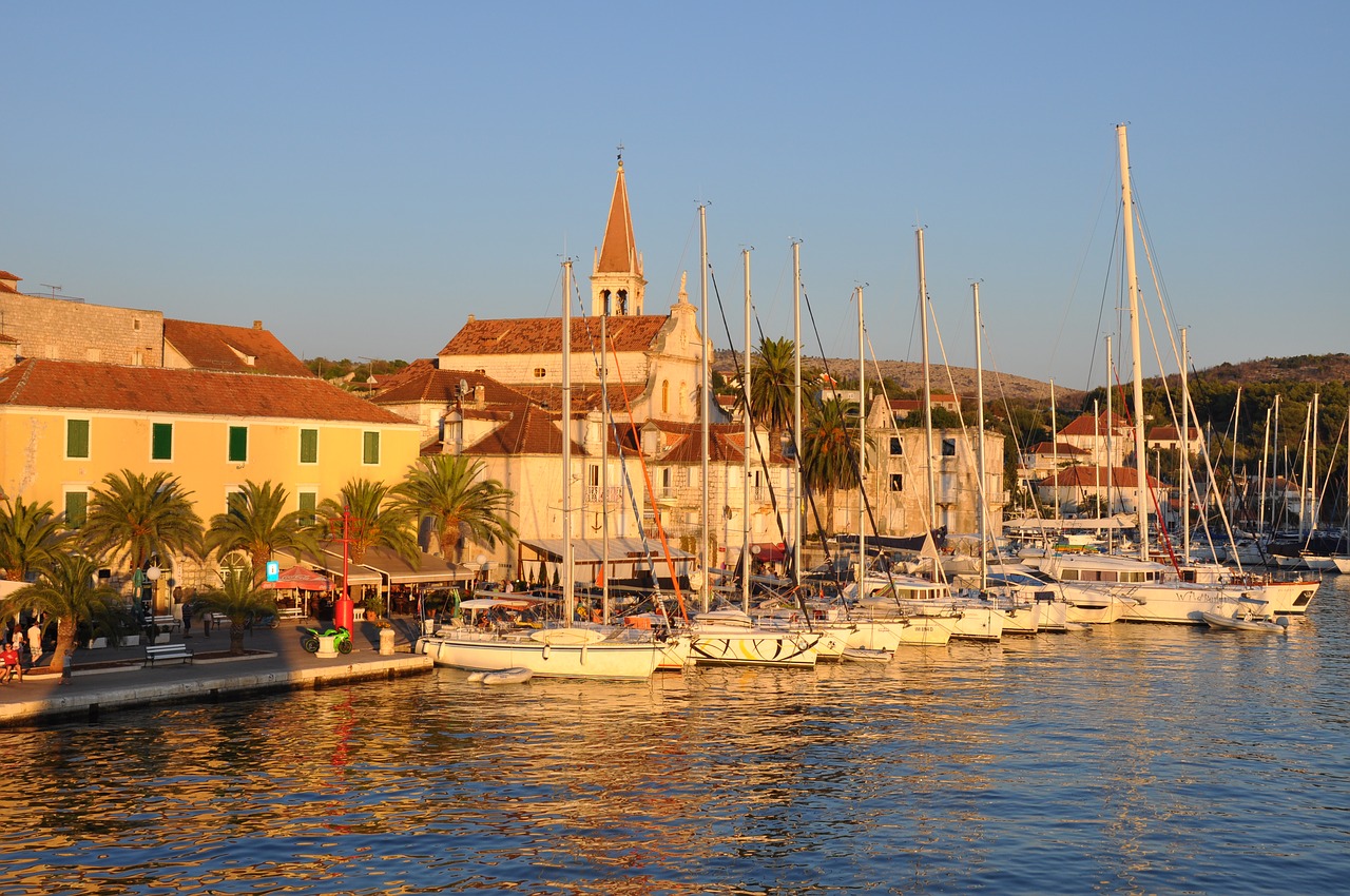 port croatia sunset free photo