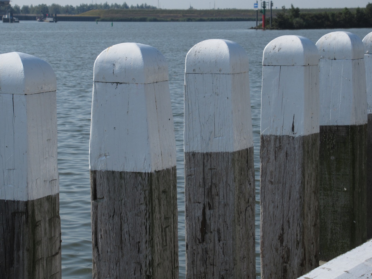 port  bollards  water free photo