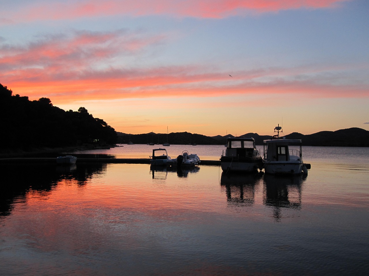 port evening croatia free photo