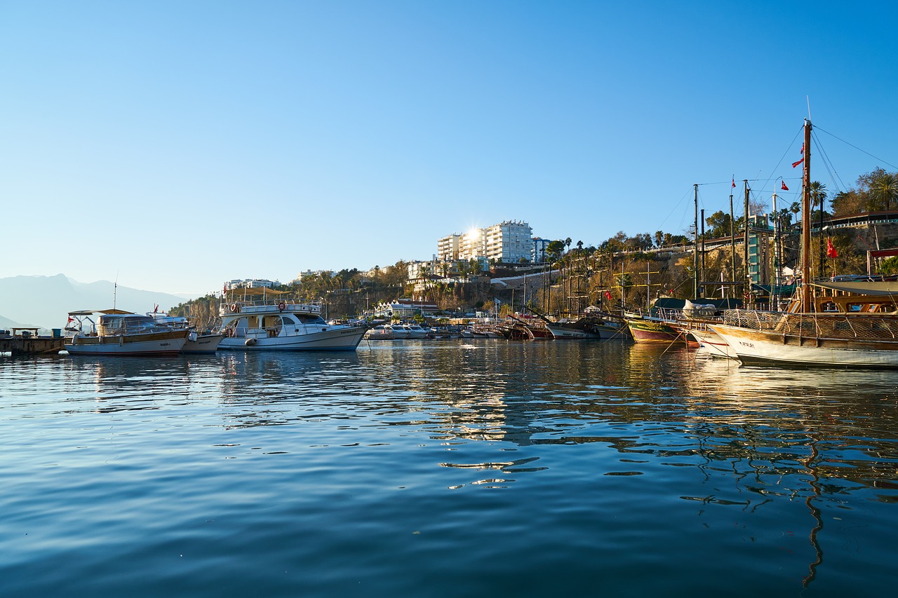 port  boats  marina free photo