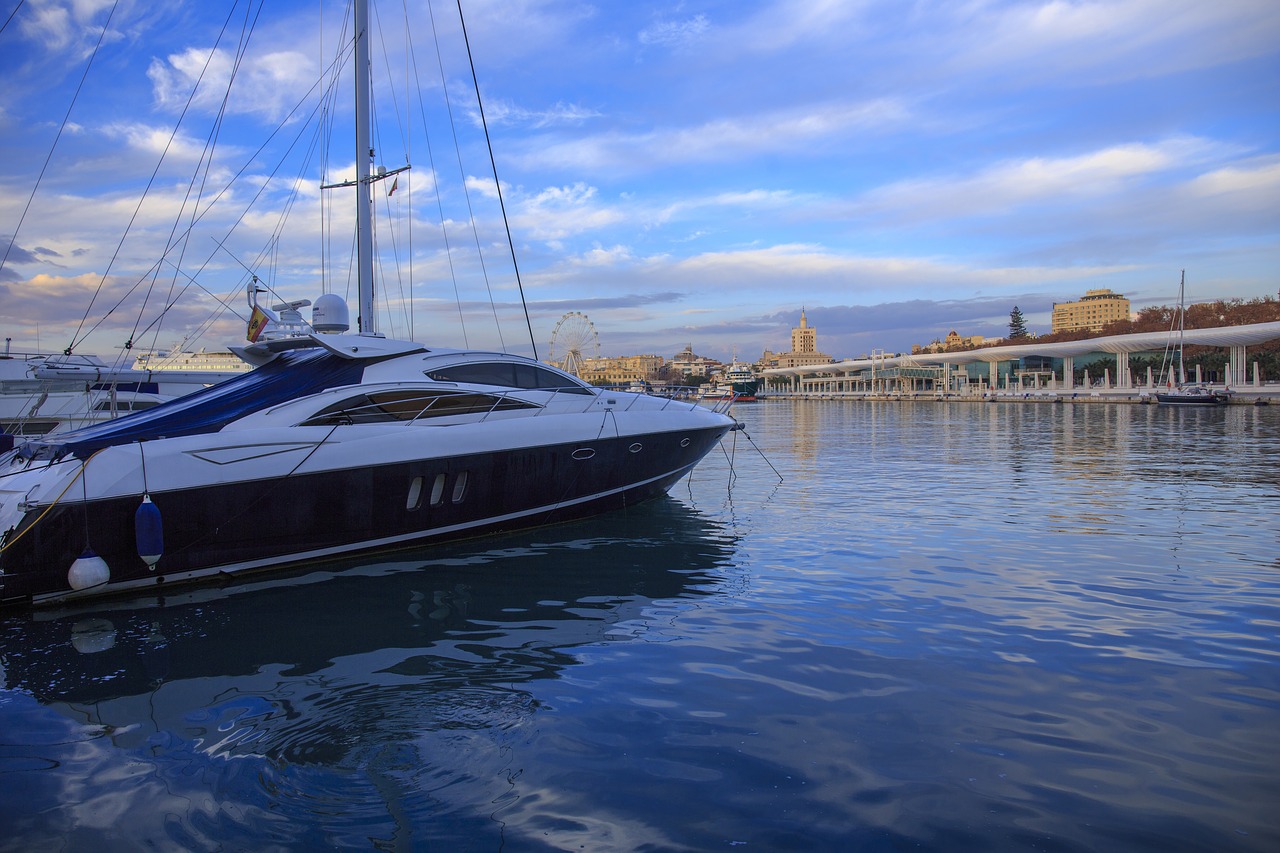 port  malaga  yacht free photo