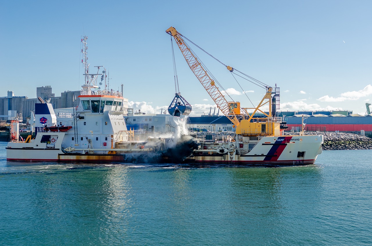 port  boat  dredge free photo