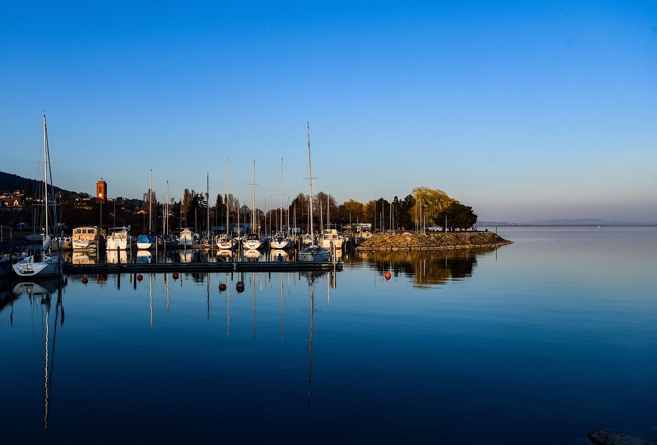 port  lake  boat free photo